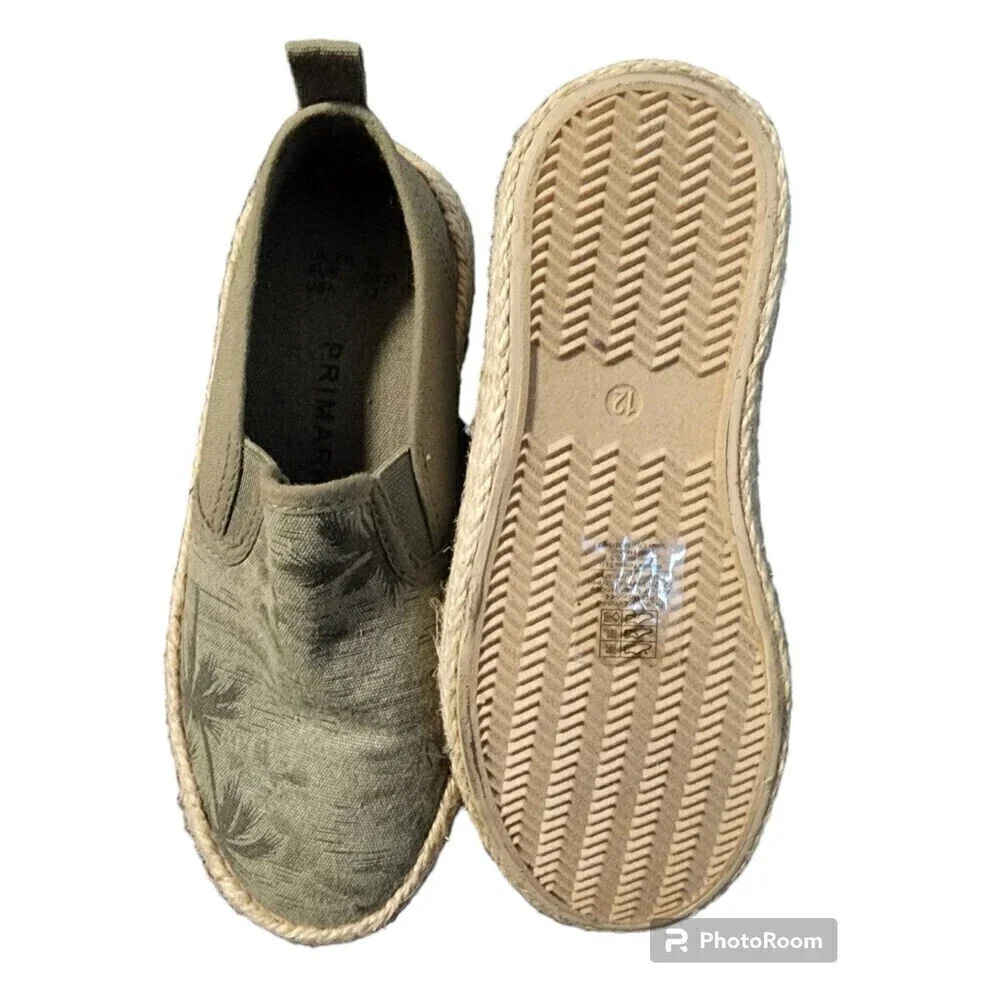 Boys Slip On  Espadrille Sneaker Shoes Green Size 13 Little Kids